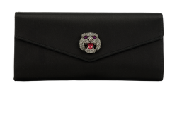 Lion Head Clutch, Satin, Black, 926, DB/B, 3*